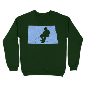 North Dakota Ice Fishing Shirts, Winter Fishing North Dakota State Love Fishing Sweatshirt - FSD2926 D06