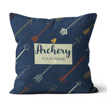 Load image into Gallery viewer, Personalized Arrow Archery Pillow Custom Throw Pillow Best Archery Gifts VHM0845