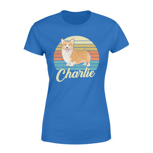 Custom name awesome Corgi 1970s vintage retro personalized gift - Standard Women's T-shirt