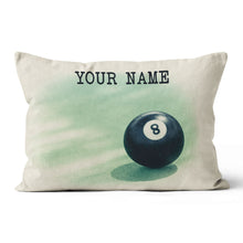 Load image into Gallery viewer, Personalized Billiard 8 Ball Pillow, Custom Throw Pillow Billiards Gifts VHM0883