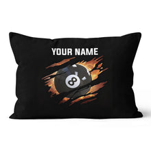 Load image into Gallery viewer, 8 Ball Pool Fire 3D Printed Billiard Pillow Custom Unique Throw Pillow TDM0744