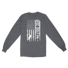 Load image into Gallery viewer, American flag Disc golf shirt, gift for disc golf lovers D01 NQS4614 long sleeve