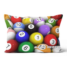 Load image into Gallery viewer, Personalized Billiard Balls Pillow, Best Billiard Pillow Gifts For Pooler TDM0862