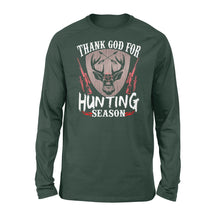 Load image into Gallery viewer, Thank God for Hunting season Standard Long Sleeve Hunting gift for Men, Women and Kid - FSD634