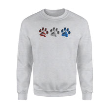 Load image into Gallery viewer, Red White Blue American Flag Dog paws Sweatshirt design gift ideas for Dog lovers  - SPH85