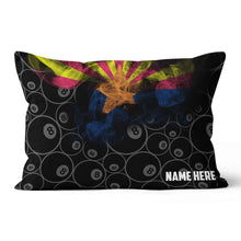 Load image into Gallery viewer, Personalized Vintage Smoke Arizona Flag 8 Ball Billiard Pillow Pool Gift VHM0910