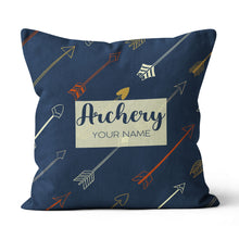 Load image into Gallery viewer, Personalized Arrow Archery Pillow Custom Throw Pillow Best Archery Gifts VHM0845
