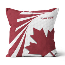 Load image into Gallery viewer, Canada Flag Golf Pattern Custom Throw Pillow Personalized Golfer Gifts LDT1184