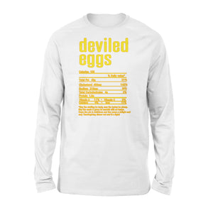 Deviled eggs nutritional facts happy thanksgiving funny shirts - Standard Long Sleeve