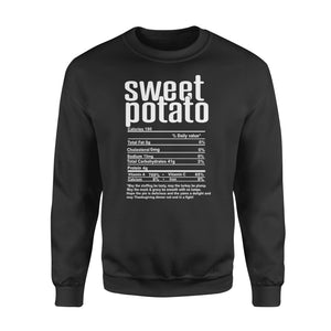 Sweet potato nutritional facts happy thanksgiving funny shirts - Standard Crew Neck Sweatshirt