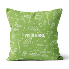 Load image into Gallery viewer, Green Golf Equipment Seamless Custom Name Pillow Personalized Golf Gifts LDT1097