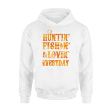 Load image into Gallery viewer, Hunting Fishing Loving Everyday Hoodie Shirt Orange Camo - SPH95