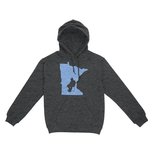 Minnesota Ice Fishing Shirts, Winter Fishing Minnesota State Love Fishing Hoodie - FSD2927 D06