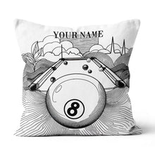 Load image into Gallery viewer, Funny 8 Ball Pool Billiards Games Custom White Pillows, Billiard Gifts TDM0820