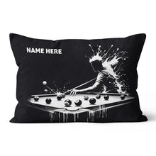 Load image into Gallery viewer, Funny Billiard Player Custom Black Pillows, Billiards Decorative Pillows TDM0833