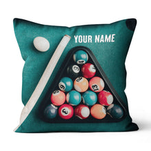 Load image into Gallery viewer, Personalized Billiard Balls Pillow Custom Throw Pillow Top Billiard Gift VHM0888