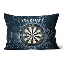 Load image into Gallery viewer, Water Thunder Dartboard Custom Name Throw Pillow Personalized Darts Gift LDT1120