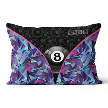 Load image into Gallery viewer, Personalized 8 Ball Pool Throw Pillow Custom Name Billiard Pillows Gifts TDM0843