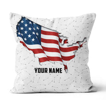 Load image into Gallery viewer, Personalized Patriotic American Flag Archery Arrows Pattern Throw Pillow TDM0797