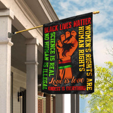 Load image into Gallery viewer, Black Lives Matter Kindness Is Everything Flag