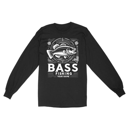 Long Sleeve - Bass fishing custom name personalized fishing shirt A53