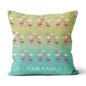 Gradient Tropical Flamingo Custom Golf Pillow Personalized Golfing Gifts LDT1106