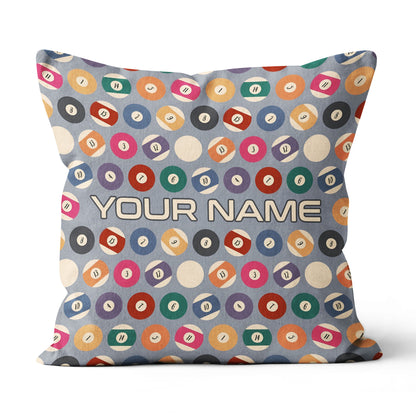 Personalized Billiard Balls Pillow Custom Throw Pillow Top Billiard Gift VHM0884
