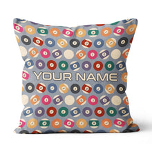 Load image into Gallery viewer, Personalized Billiard Balls Pillow Custom Throw Pillow Top Billiard Gift VHM0884