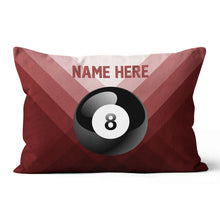Load image into Gallery viewer, Personalized Red 8 Ball Billiard Pillow Custom Gifts For Billiard Player VHM0920