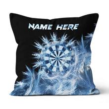 Load image into Gallery viewer, Icy Blue Light Dartboard Custom Pillow Winter Personalized Darts Gifts LDT1197