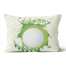 Load image into Gallery viewer, Colorful Green Splash Golf Ball Custom Pillow Personalized Golf Gifts LDT1205