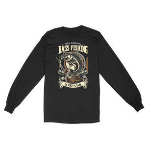 Long Sleeve - Old school bass fishing personalized fishing shirt A58