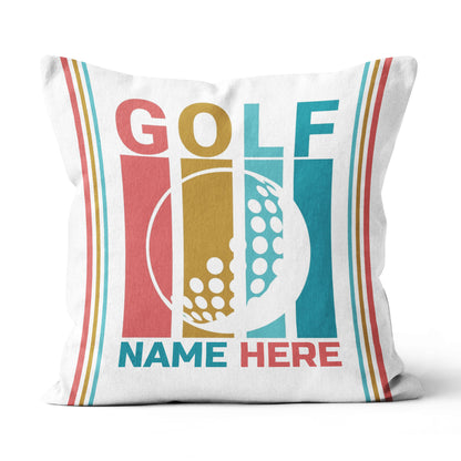 Multicolor Golf Ball Custom Pillow Personalized Golf Gifts For Golfer LDT1209