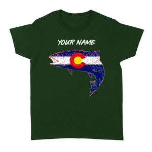 Colorado trout fishing custom name shirt, personalized fishing Women's T-shirt- NQS1205