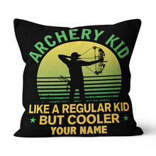 Load image into Gallery viewer, Custom Funny Archery Kid Retro Vintage Pillow, Funniest Pillows Gifts TDM0786