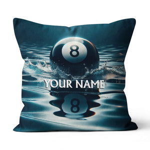 Personalized Water 8 Ball Billiard 3D Pillow, Best Throw Pillow Billiard VHM0894