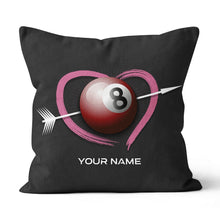 Load image into Gallery viewer, Personalized Ball 8 And Heart Billiard Pillow, Best Custom Cute Pillow TDM0750