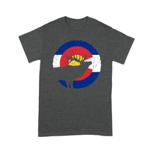 Load image into Gallery viewer, Colorado Elk Hunting T Shirts,  CO State Flag Hunter  - NQSD232