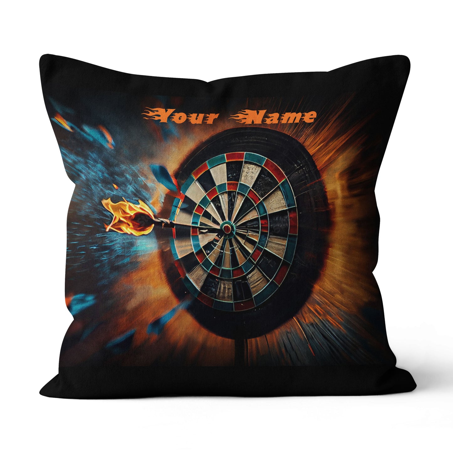Darts On Fire Custom Pillow Personalized Darts Gift For Dart Player LDT1122