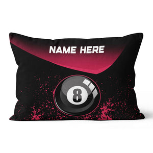 Personalized Red 8 Ball Billiard Throw Pillow Gifts For Billiard Players VHM0925