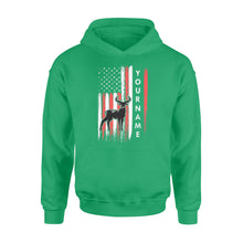 Load image into Gallery viewer, American flag deer hunting custom name shirt, personalized deer hunting apparel Hoodie- NQS1206