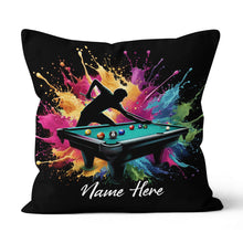 Load image into Gallery viewer, Colorful Men Billiard Player Custom Throw Pillow, Billiard Pillow Gifts TDM0832