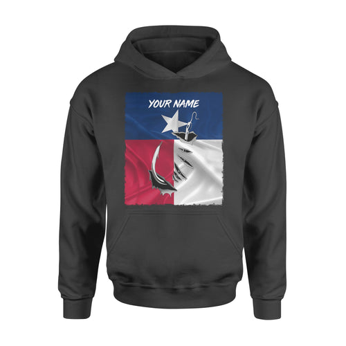 Custom Texas Flag Texas Fishing 3D Fish Hook Hoodie shirts Personalized Fishing Gifts FFS - IPHW411