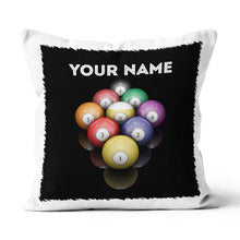 Load image into Gallery viewer, Personalized 9 Ball Pool Billiards Pillow, Custom Pillow Billiards Gifts VHM0833