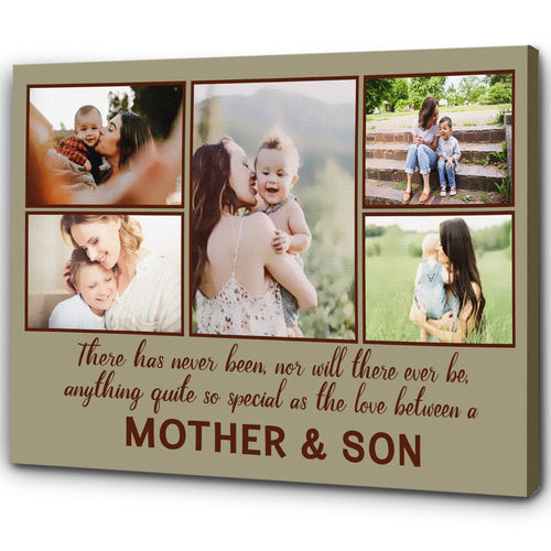Personalized Canvas| Mother & Son - Custom Image Canvas for Mother| Birthday Gifts for Her, Mother, Mom| T163