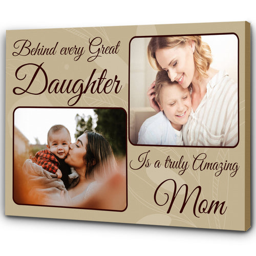 Personalized Canvas| Mother & Daughter - Custom Image Canvas for Mother| Gifts for Her, Mother, Mom T166